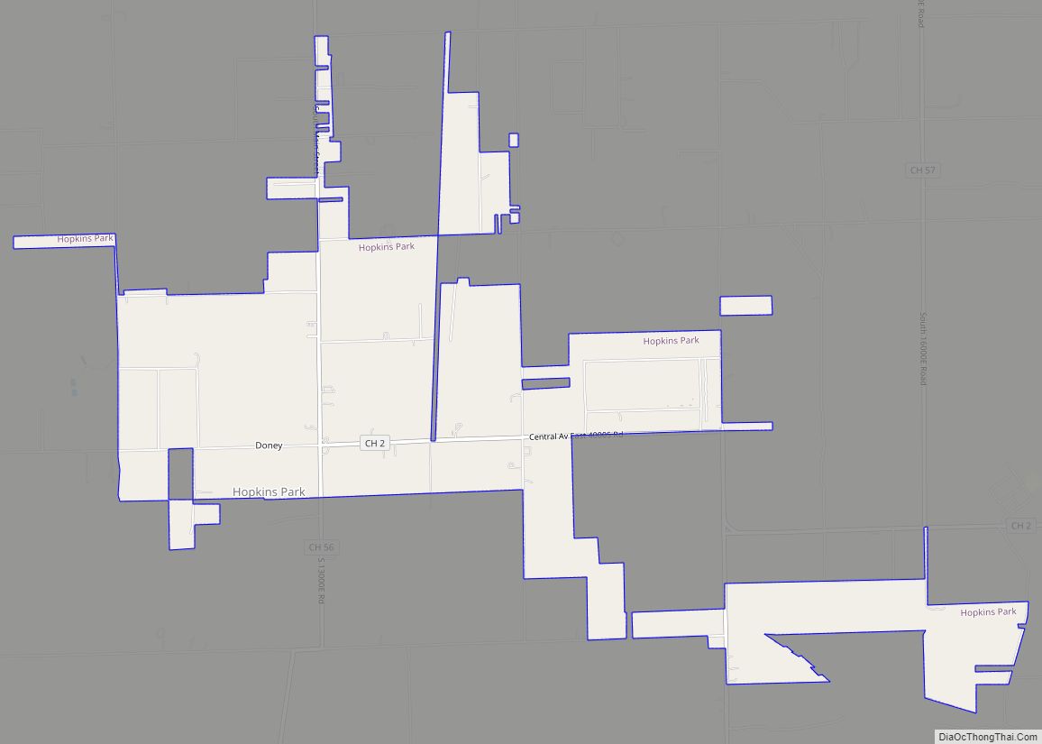 Map of Hopkins Park village