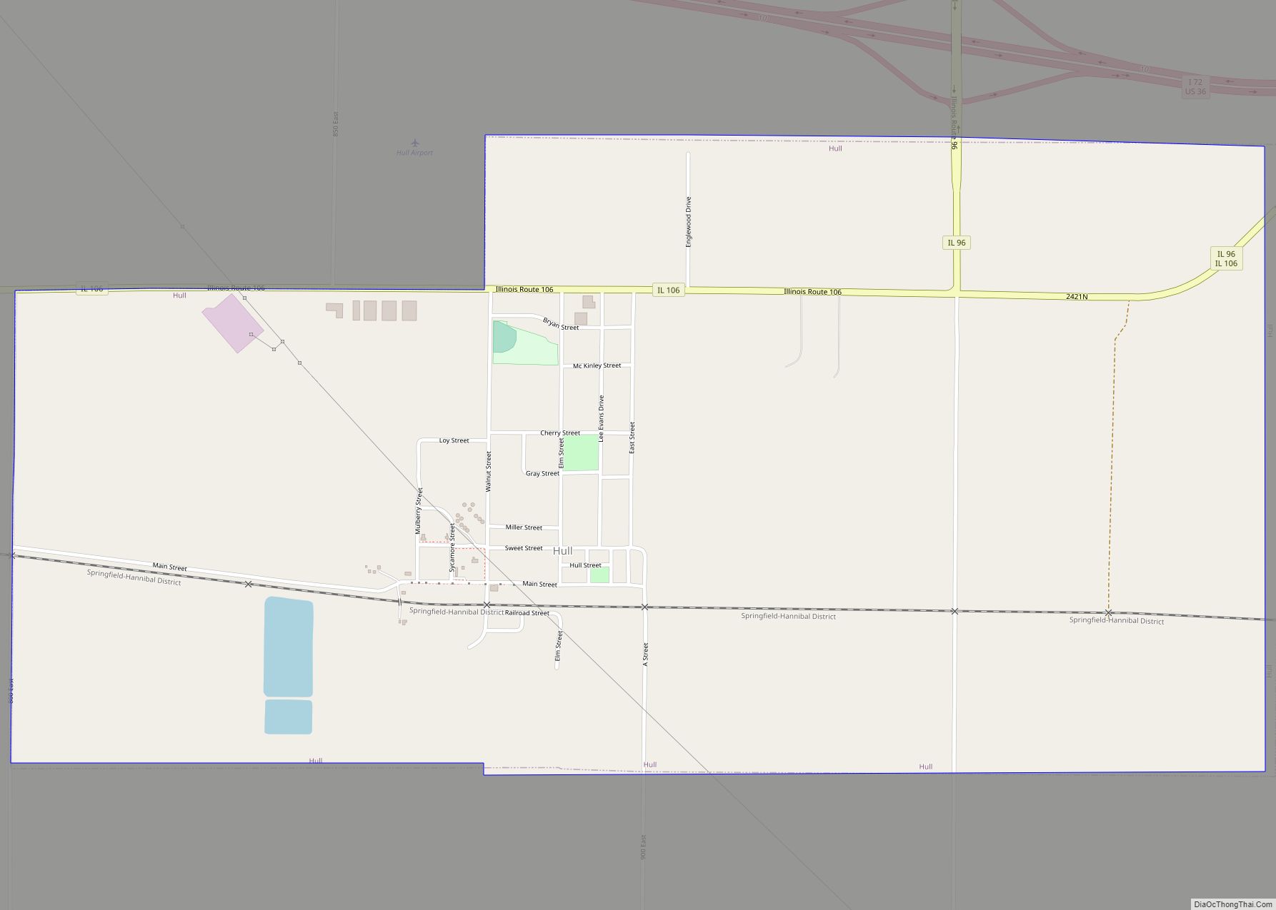 Map of Hull village, Illinois