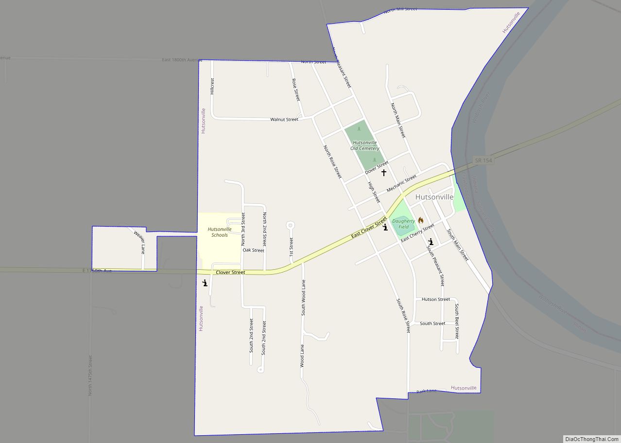 Map of Hutsonville village