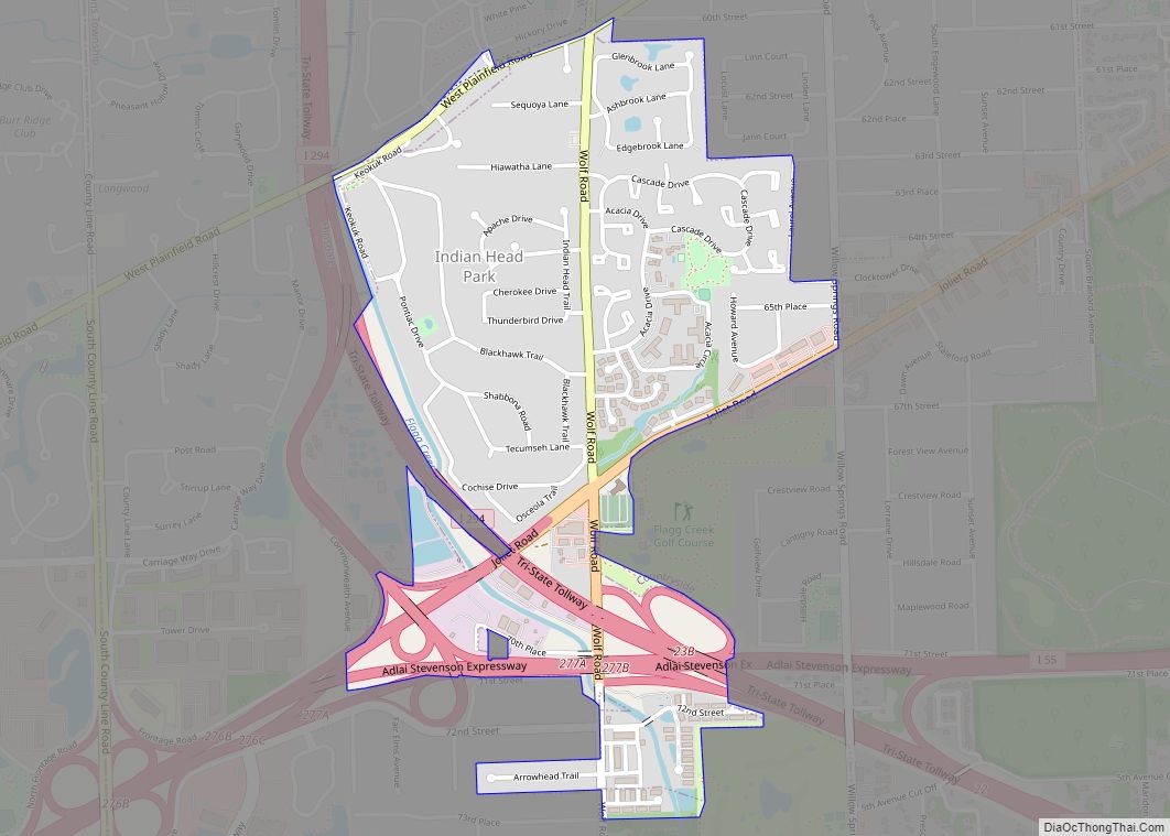 Map of Indian Head Park village