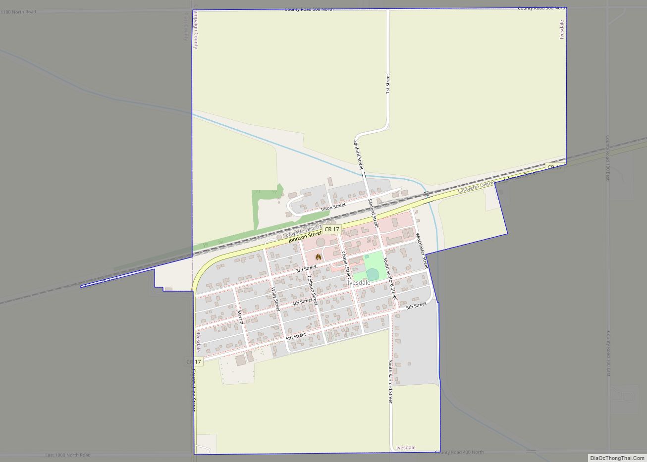 Map of Ivesdale village