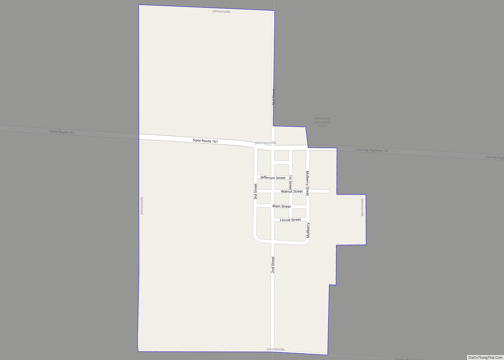 Map of Johnsonville village, Illinois