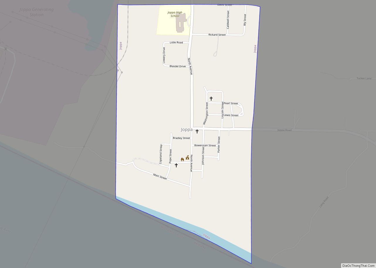 Map of Joppa village, Illinois