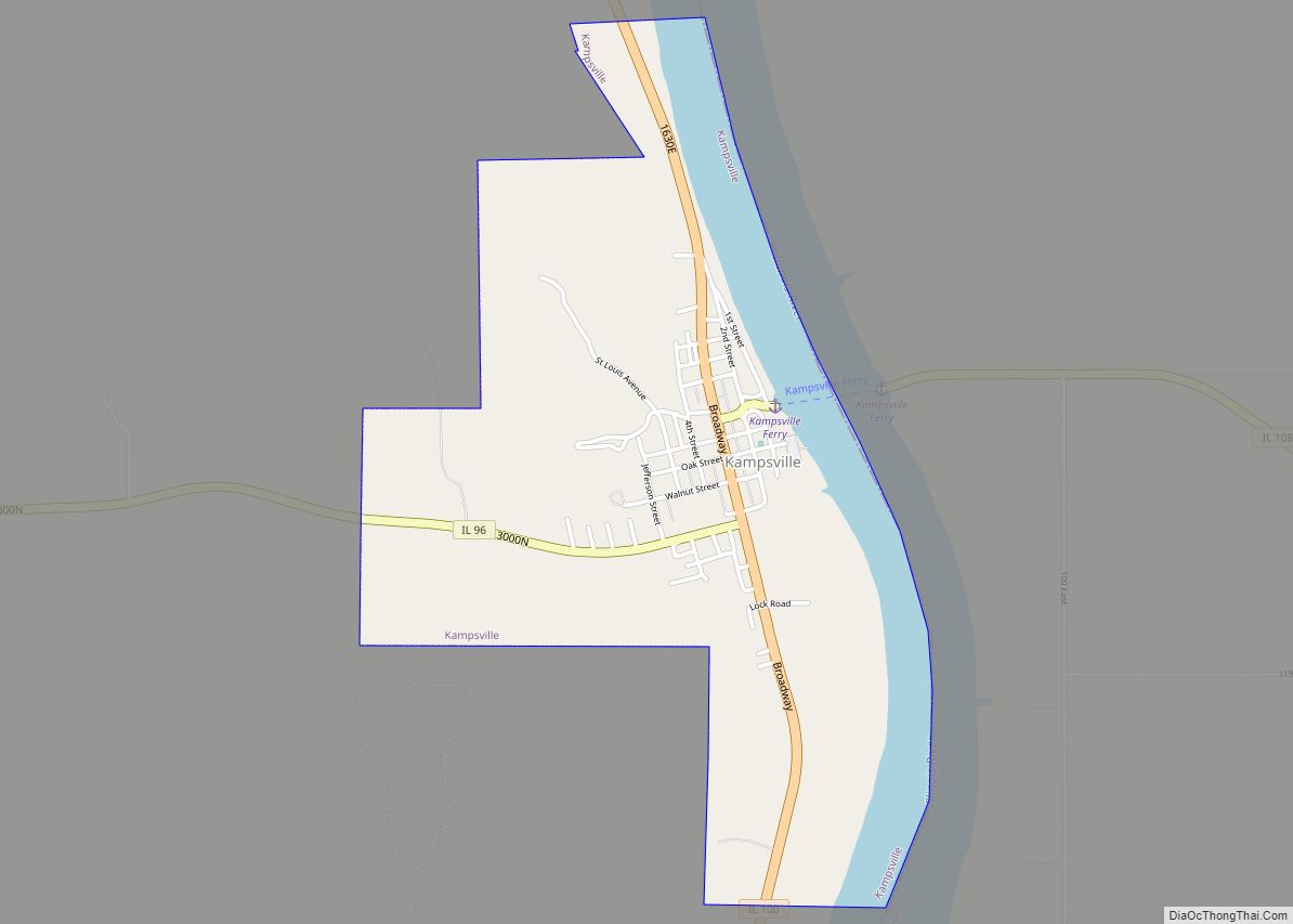 Map of Kampsville village