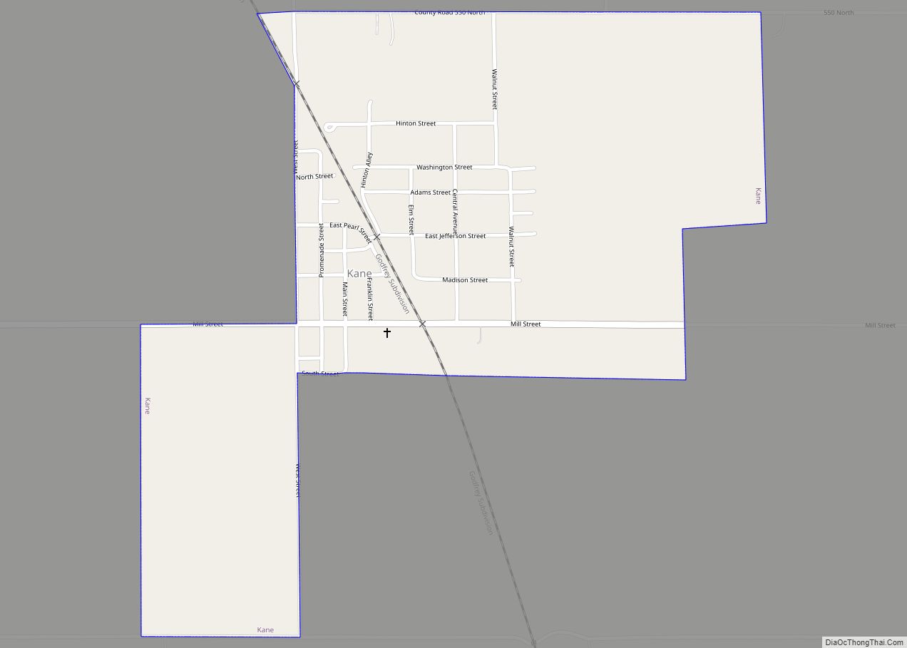 Map of Kane village, Illinois