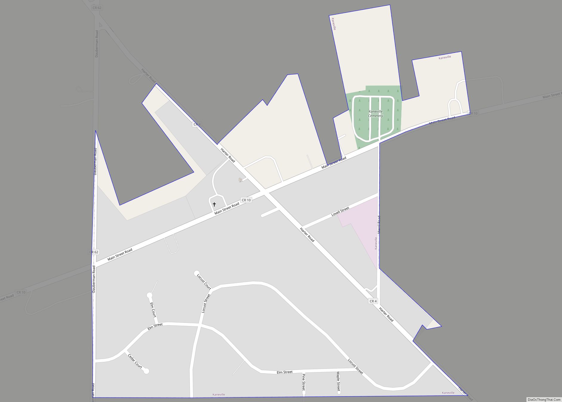 Map of Kaneville village