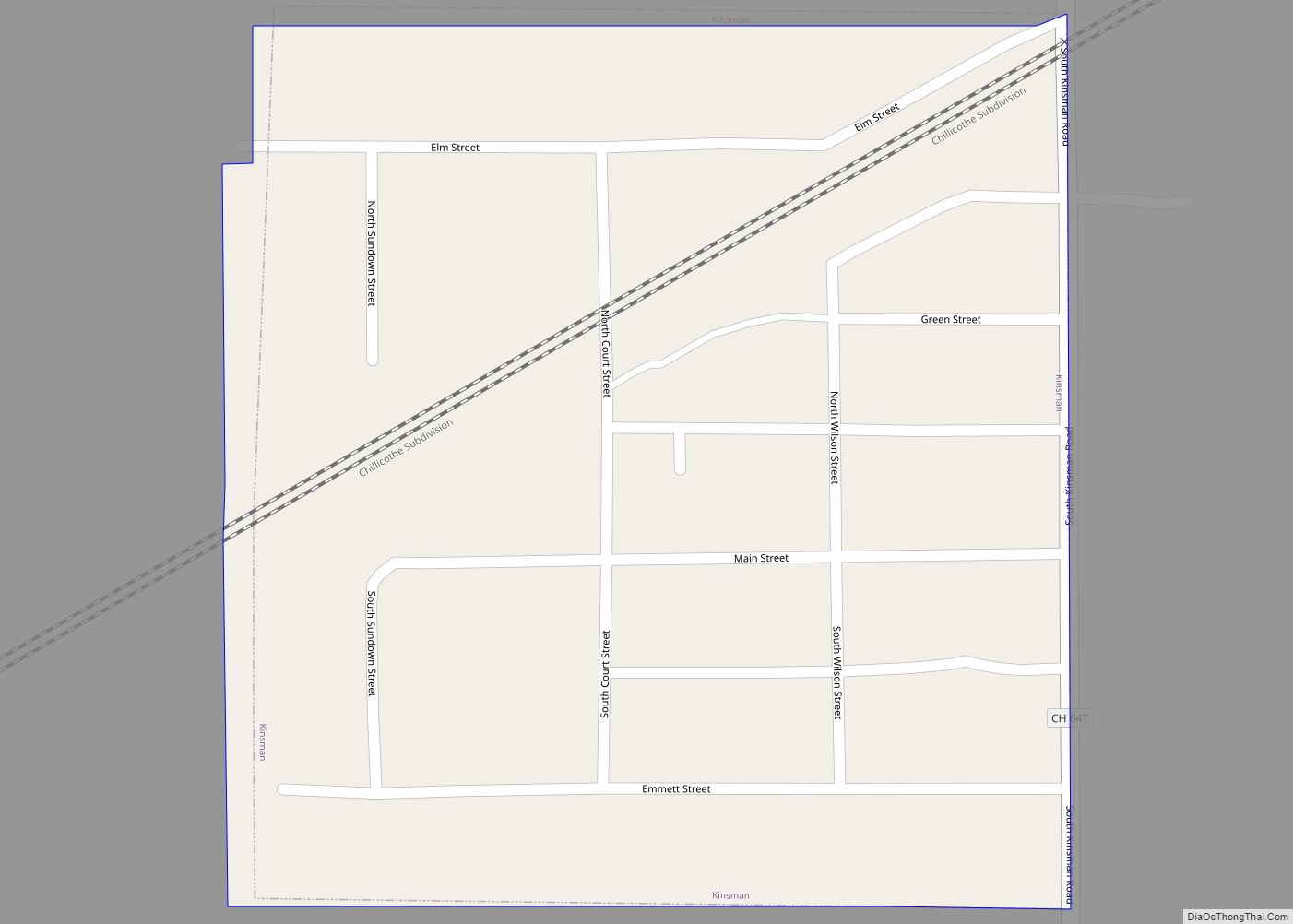 Map of Kinsman village