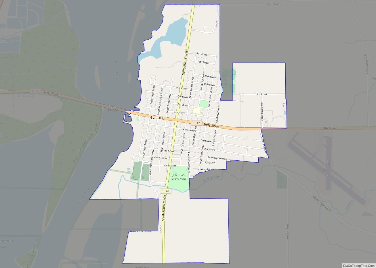 Map of Lacon city