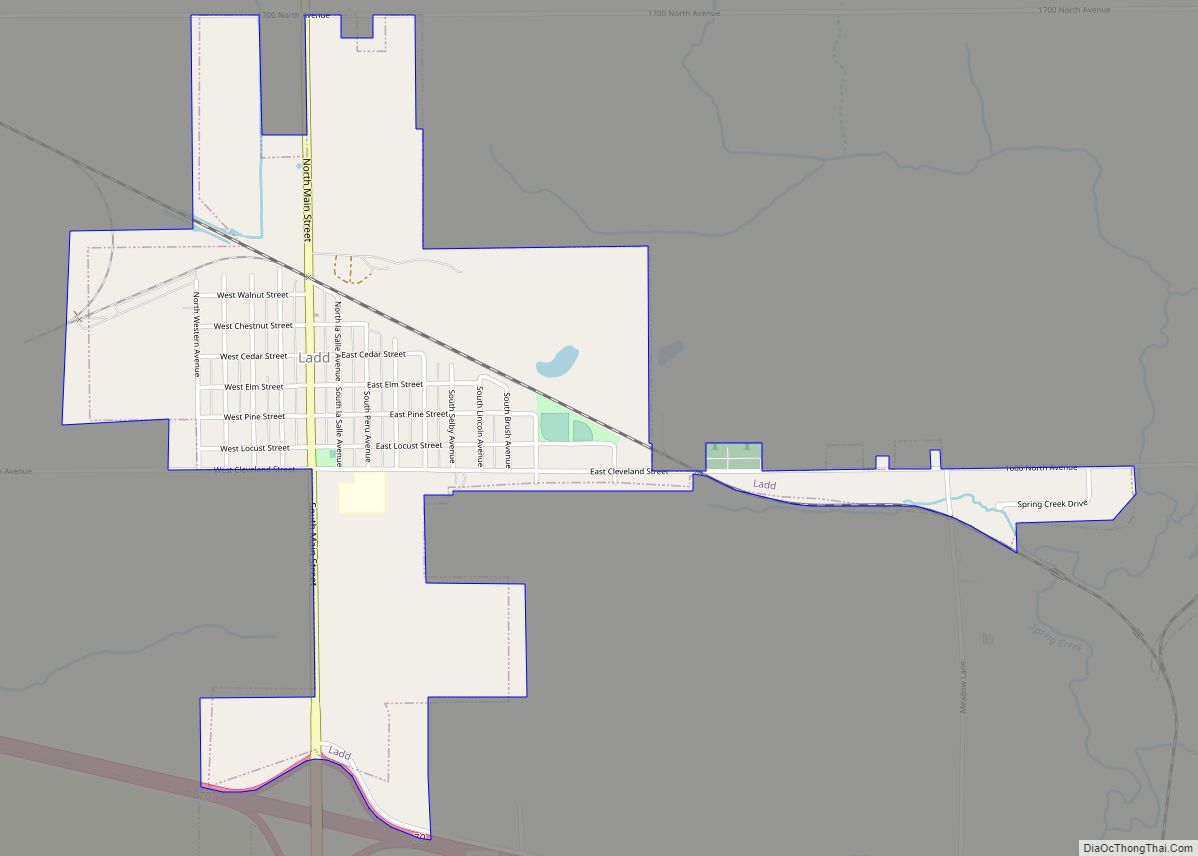 Map of Ladd village