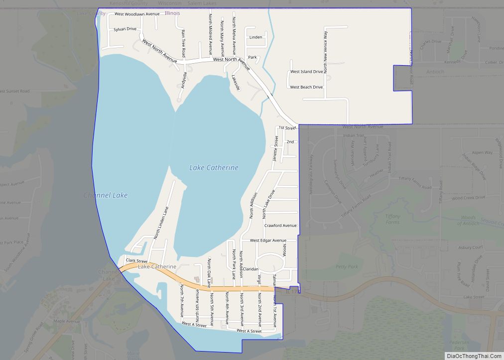 Map of Lake Catherine CDP