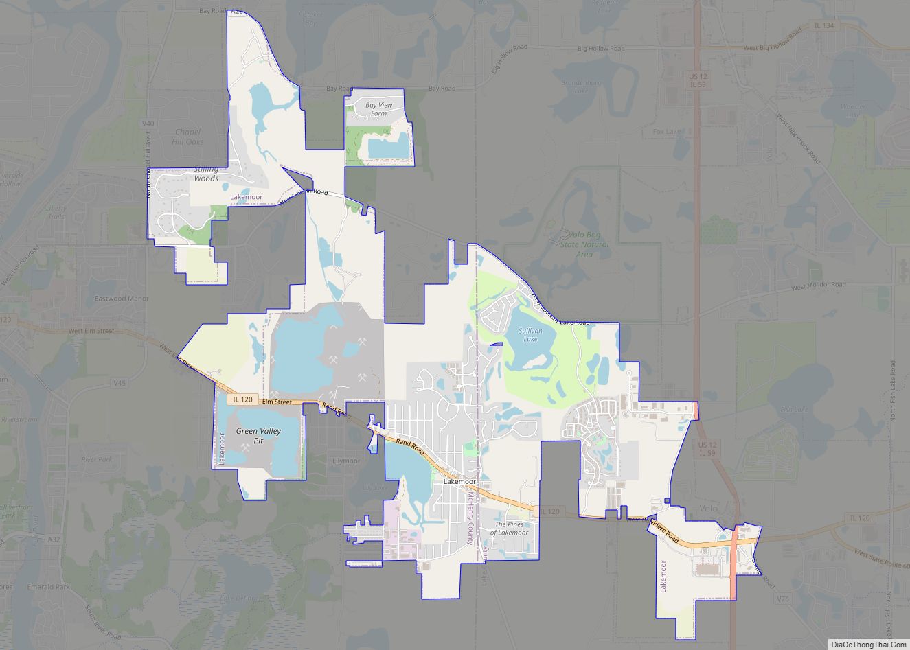 Map of Lakemoor village