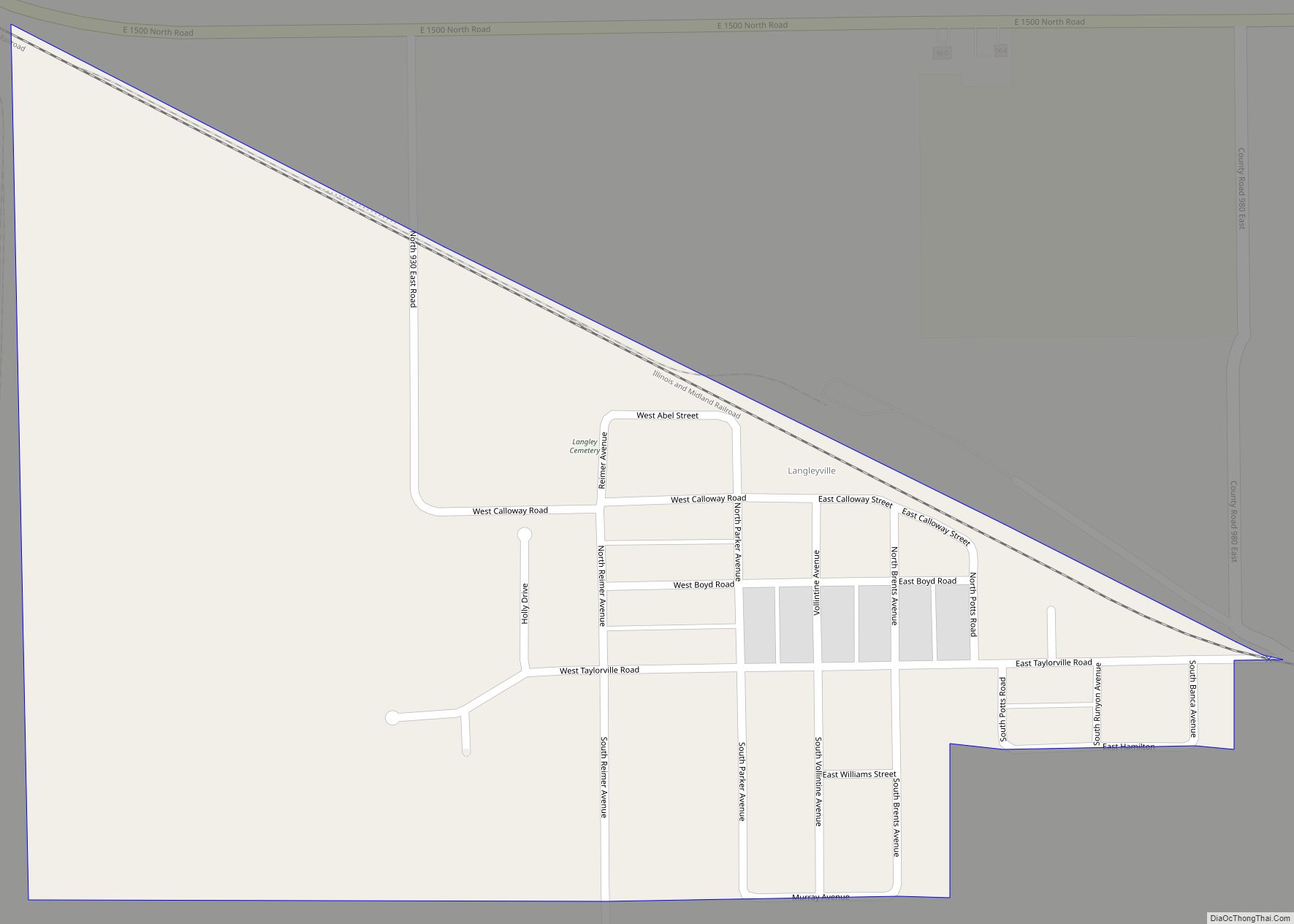 Map of Langleyville CDP