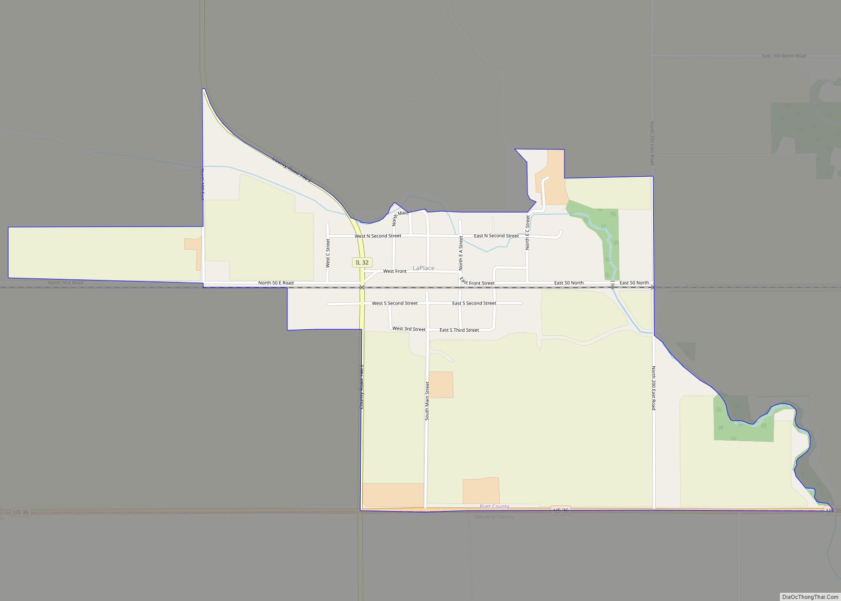 Map of LaPlace CDP, Illinois