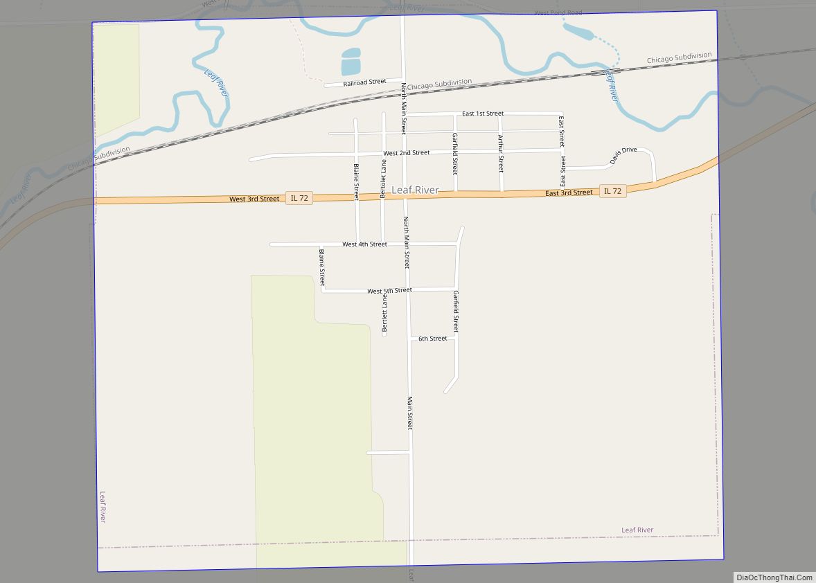 Map of Leaf River village