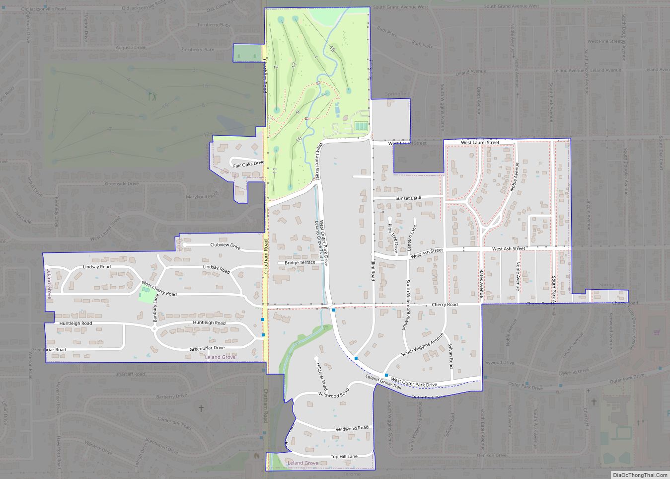 Map of Leland Grove city