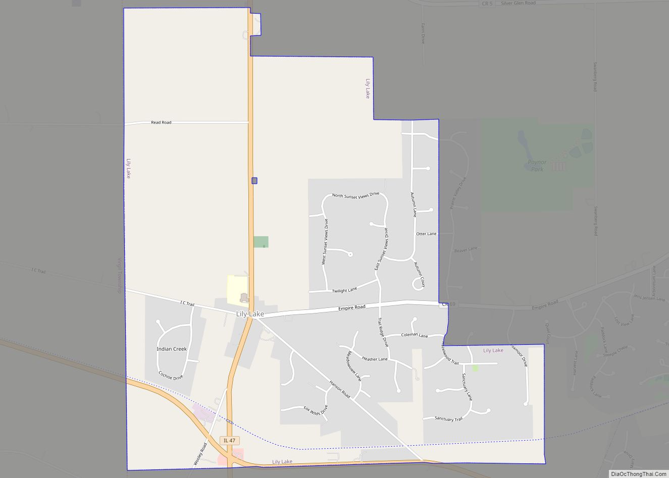 Map of Lily Lake village