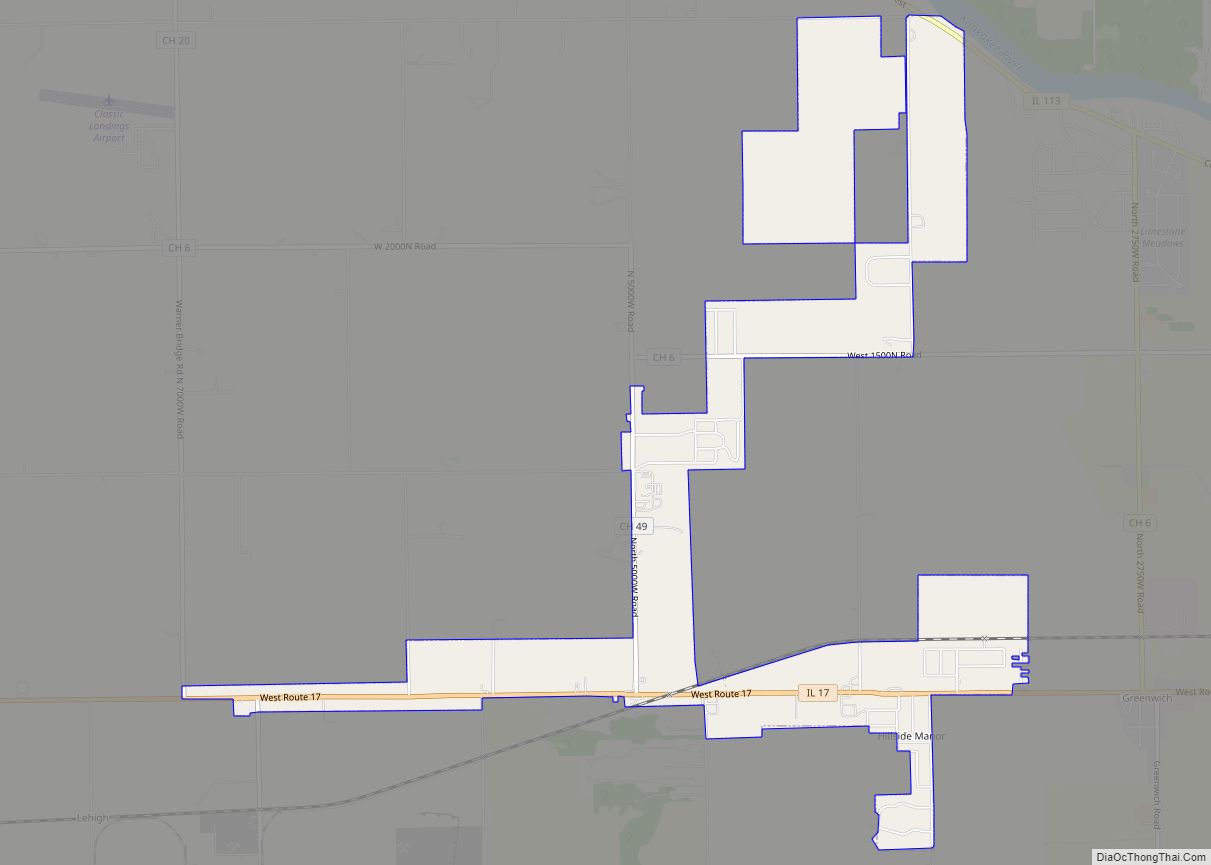 Map of Limestone village, Illinois