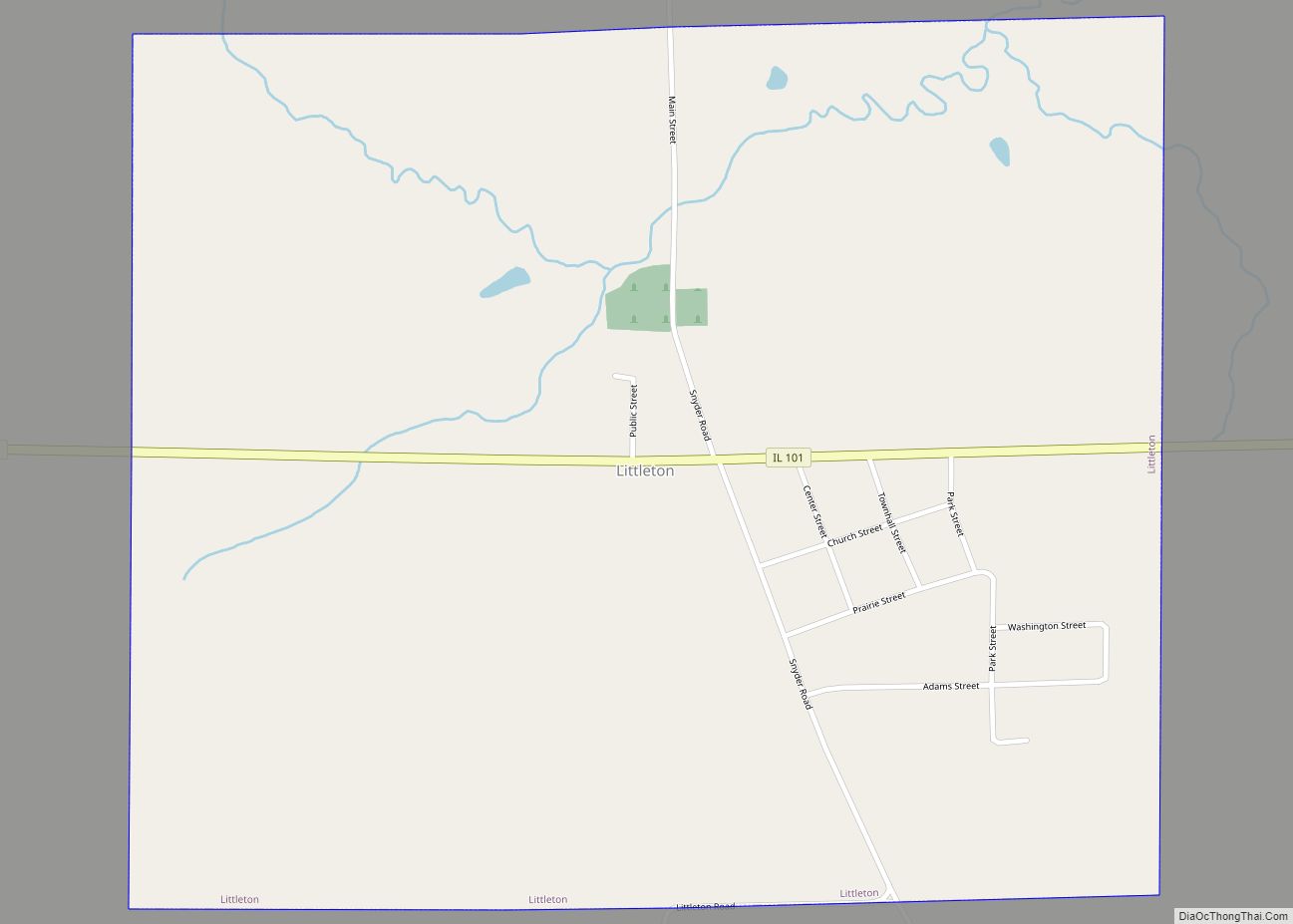 Map of Littleton village, Illinois