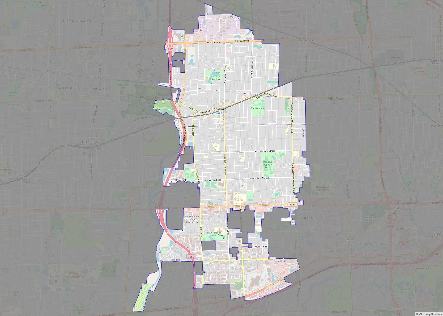 Map of Lombard village