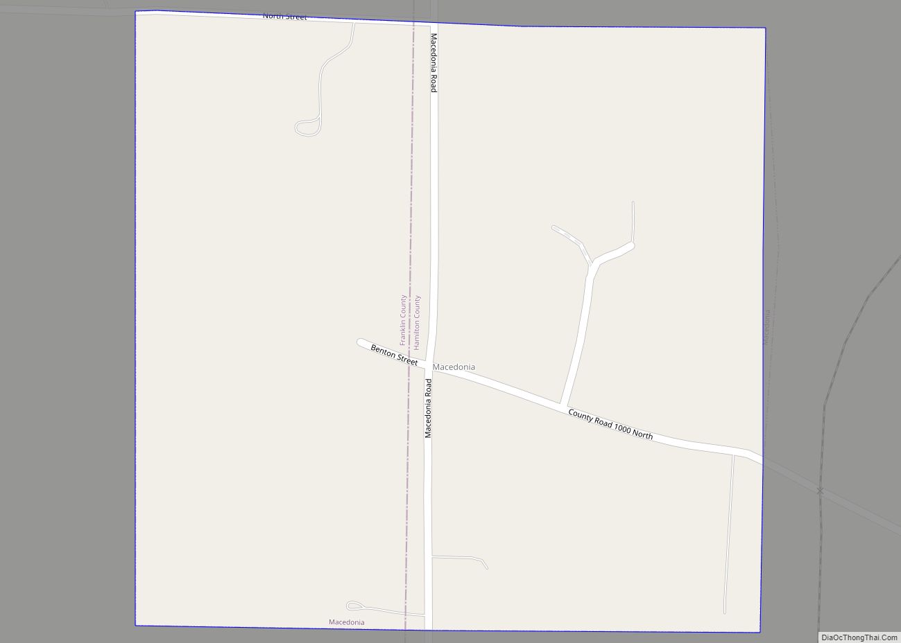 Map of Macedonia village, Illinois