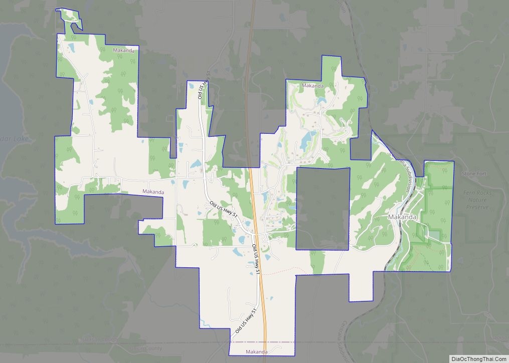 Map of Makanda village