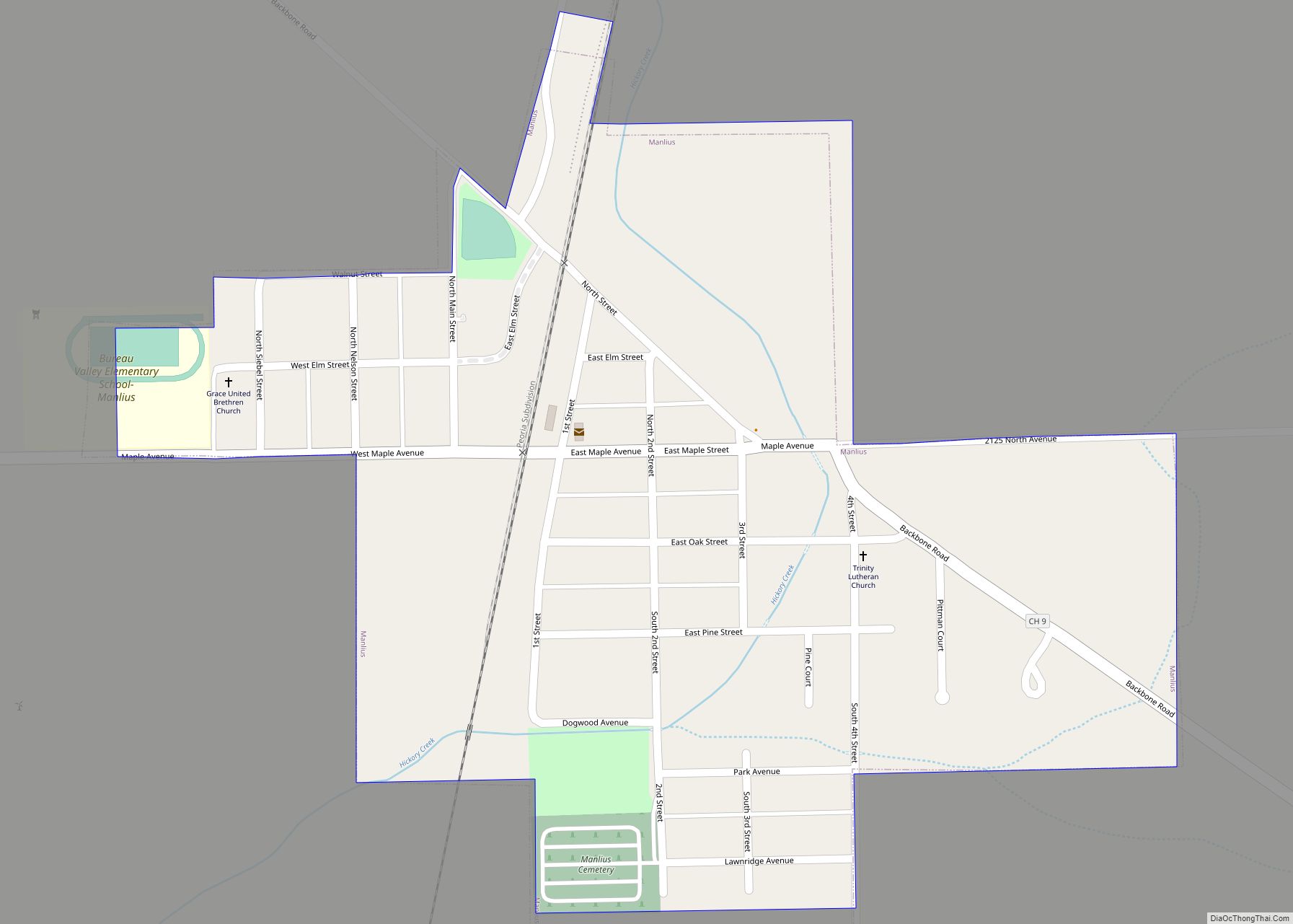 Map of Manlius village