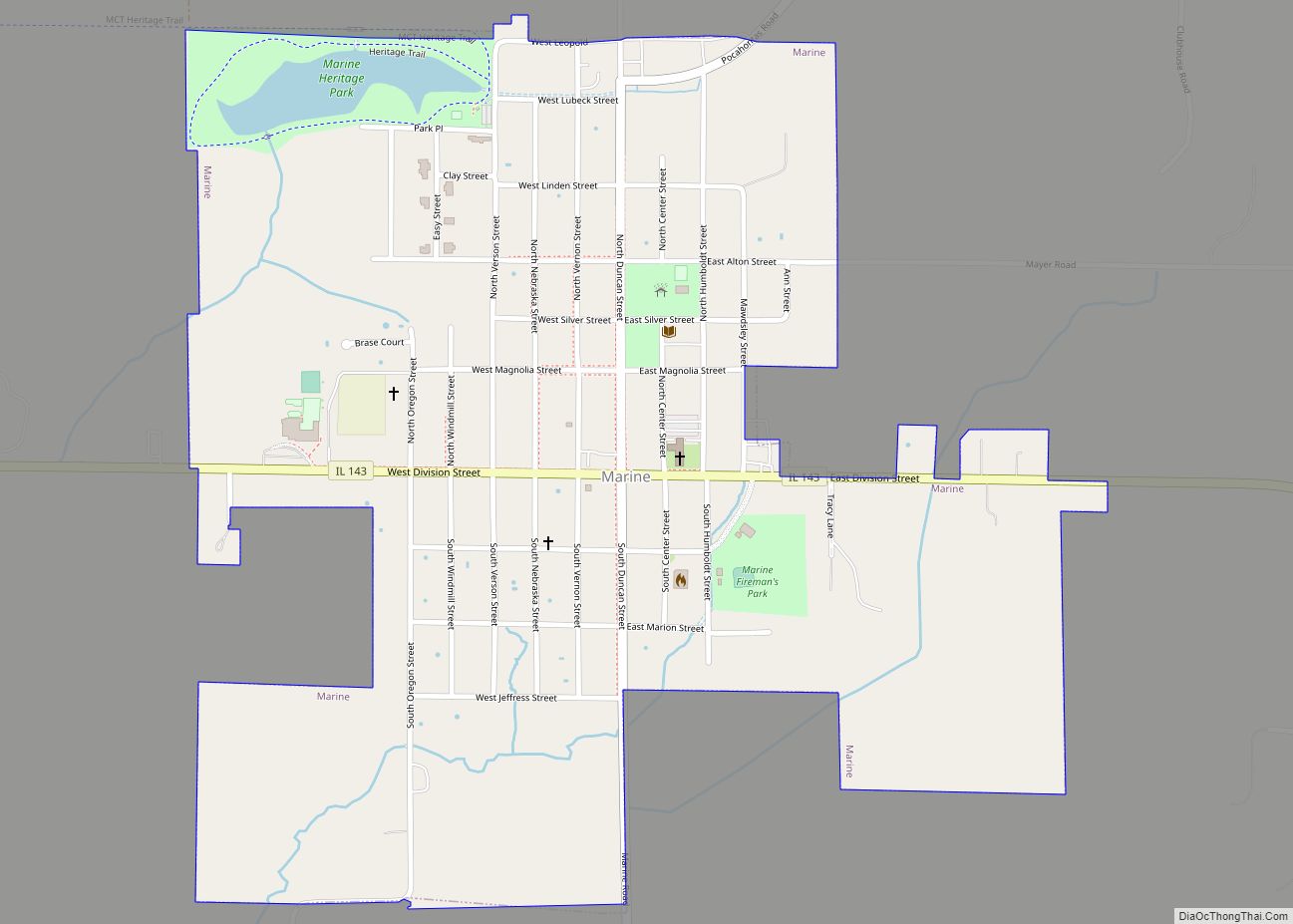 Map of Marine village