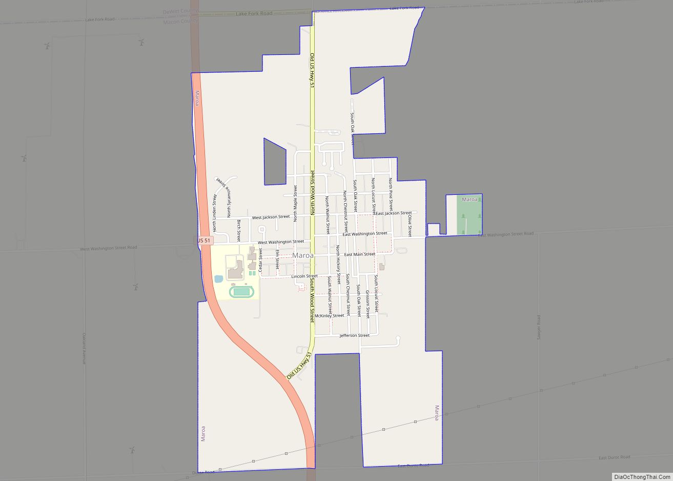 Map of Maroa city