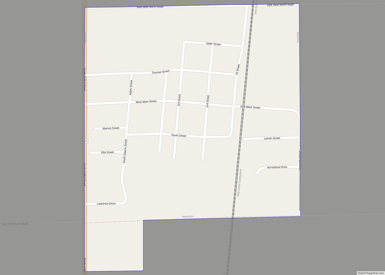 Map of Martinton village