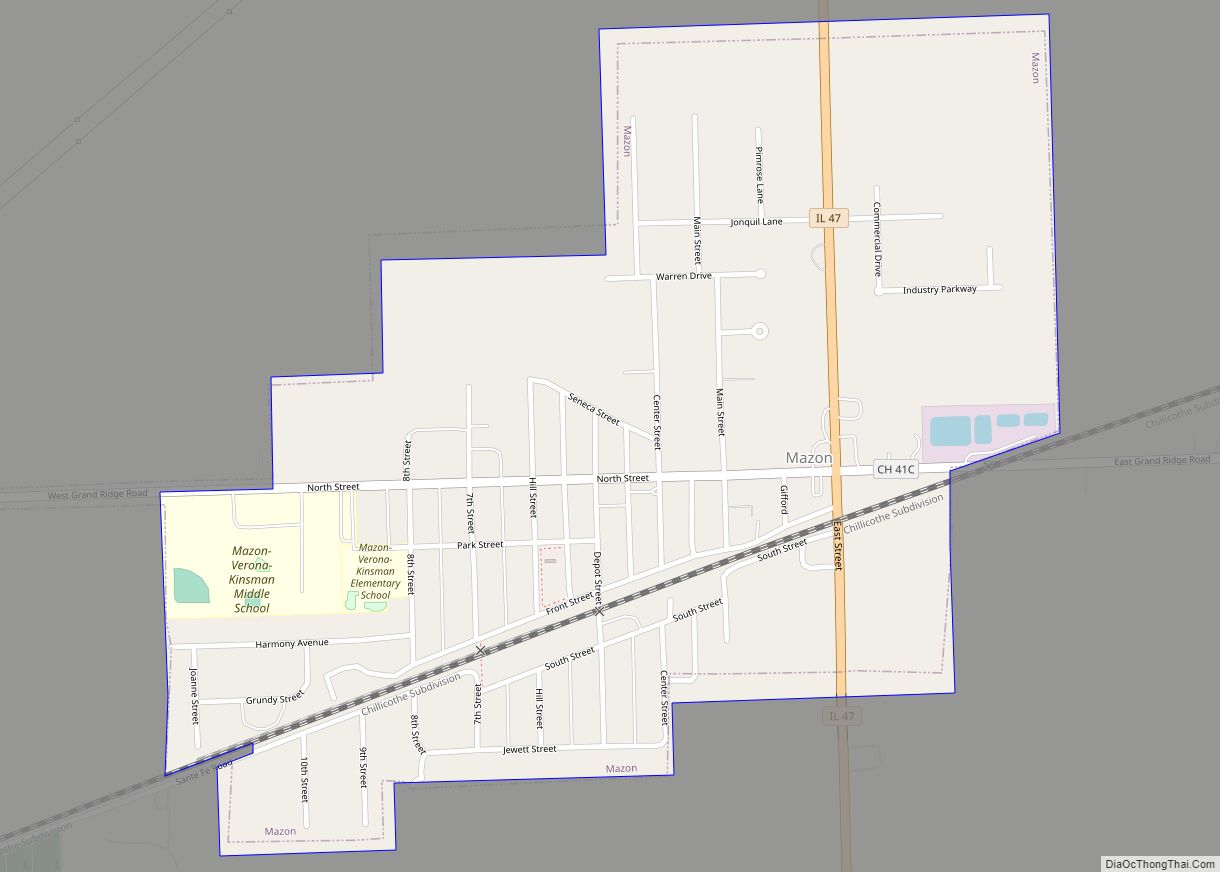 Map of Mazon village