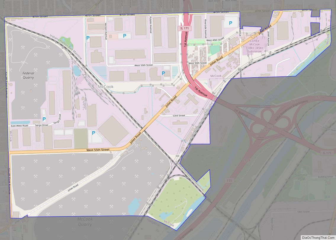 Map of McCook village