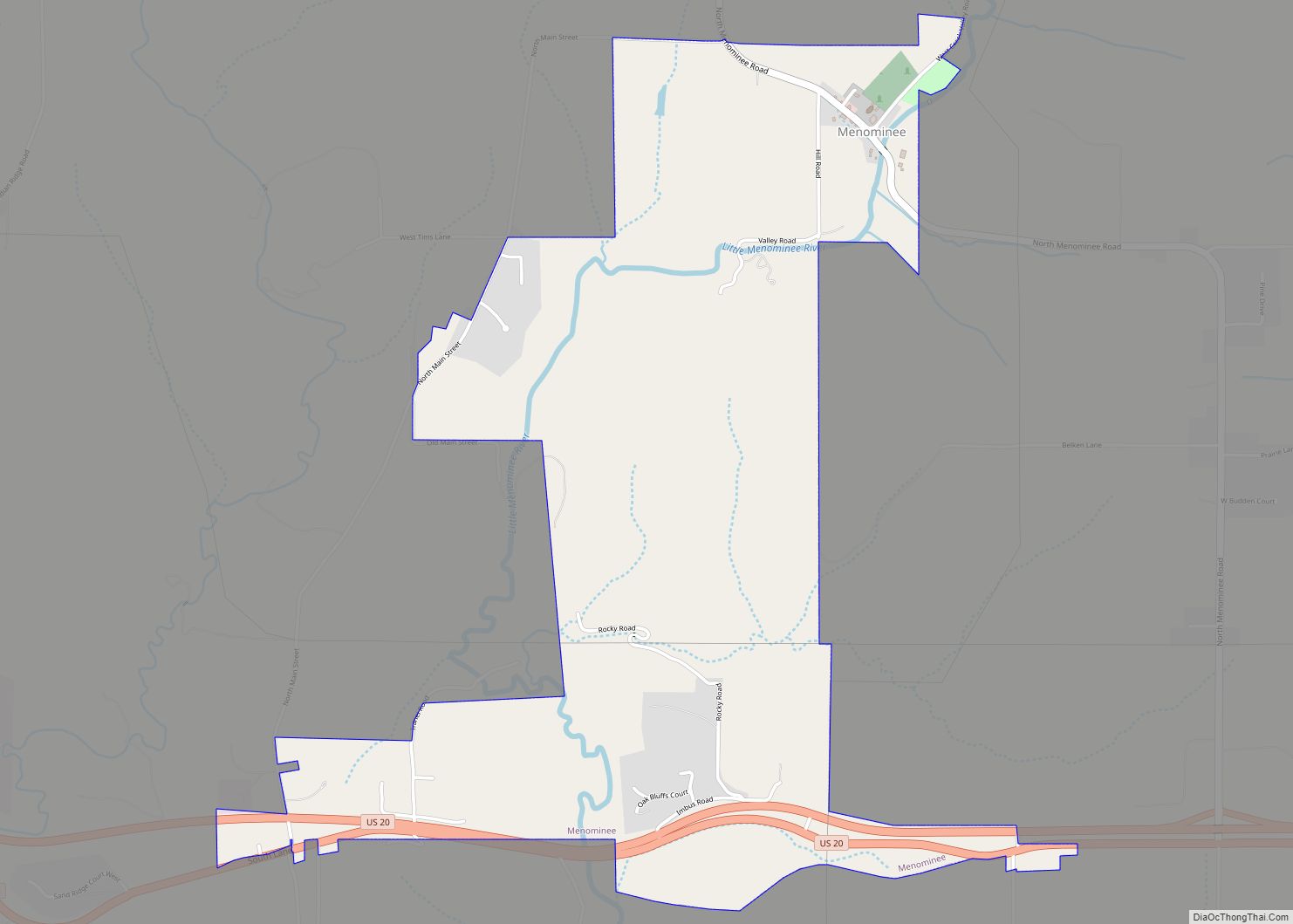 Map of Menominee village