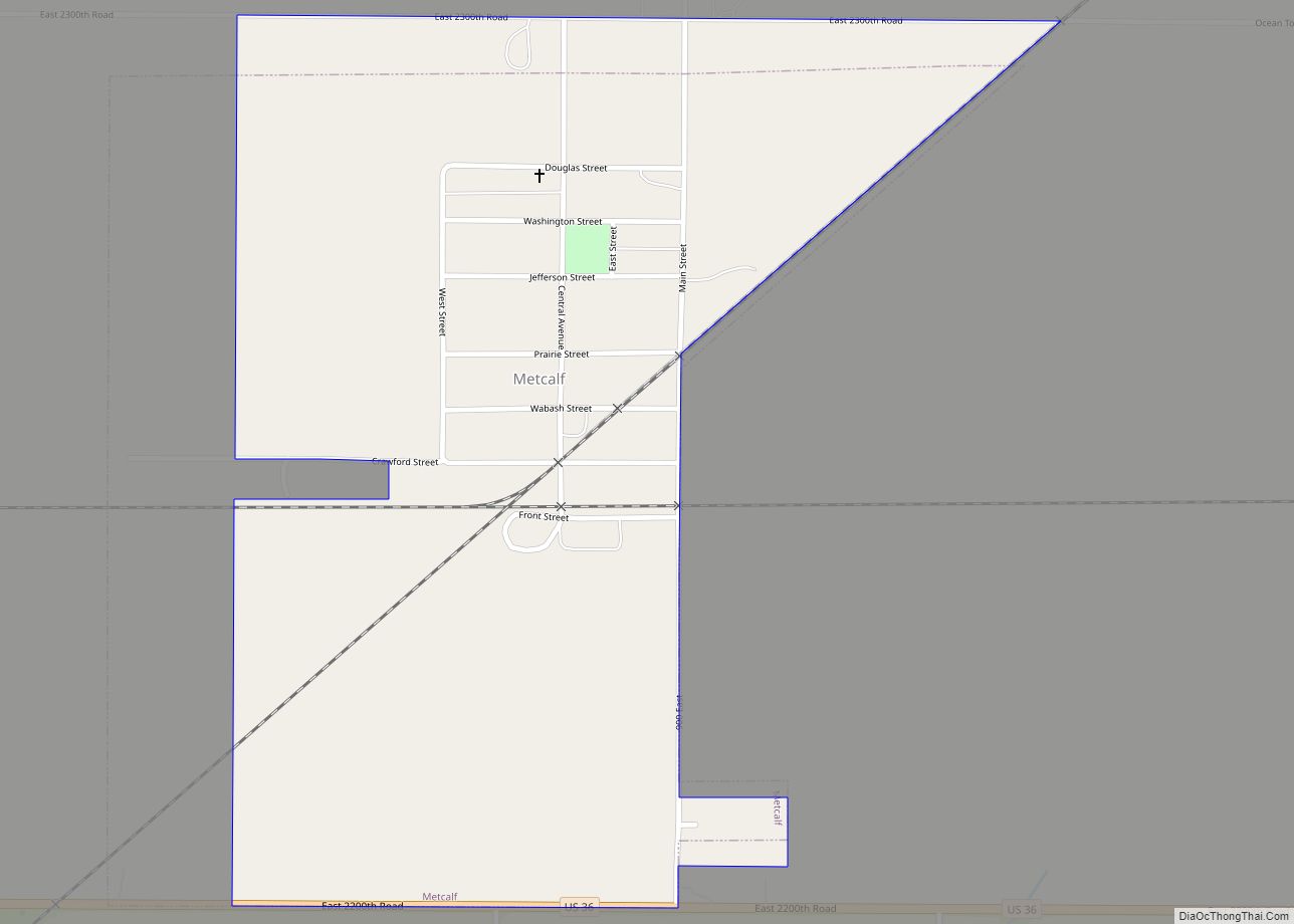 Map of Metcalf village