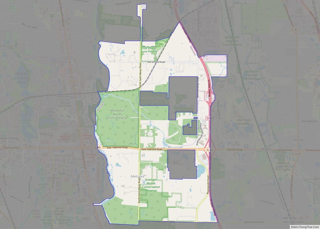 Map of Mettawa village