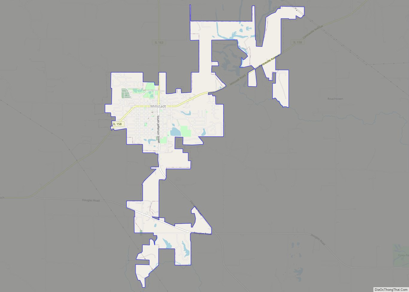 Map of Millstadt village