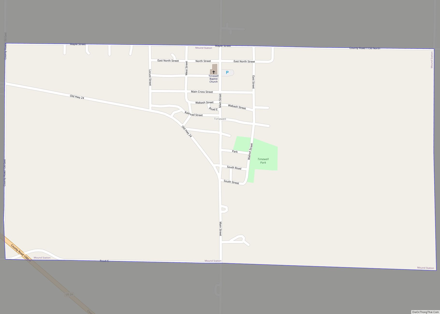 Map of Mound Station village