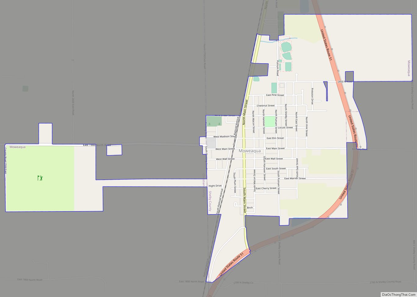 Map of Moweaqua village