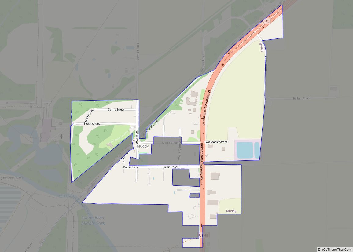 Map of Muddy village, Illinois