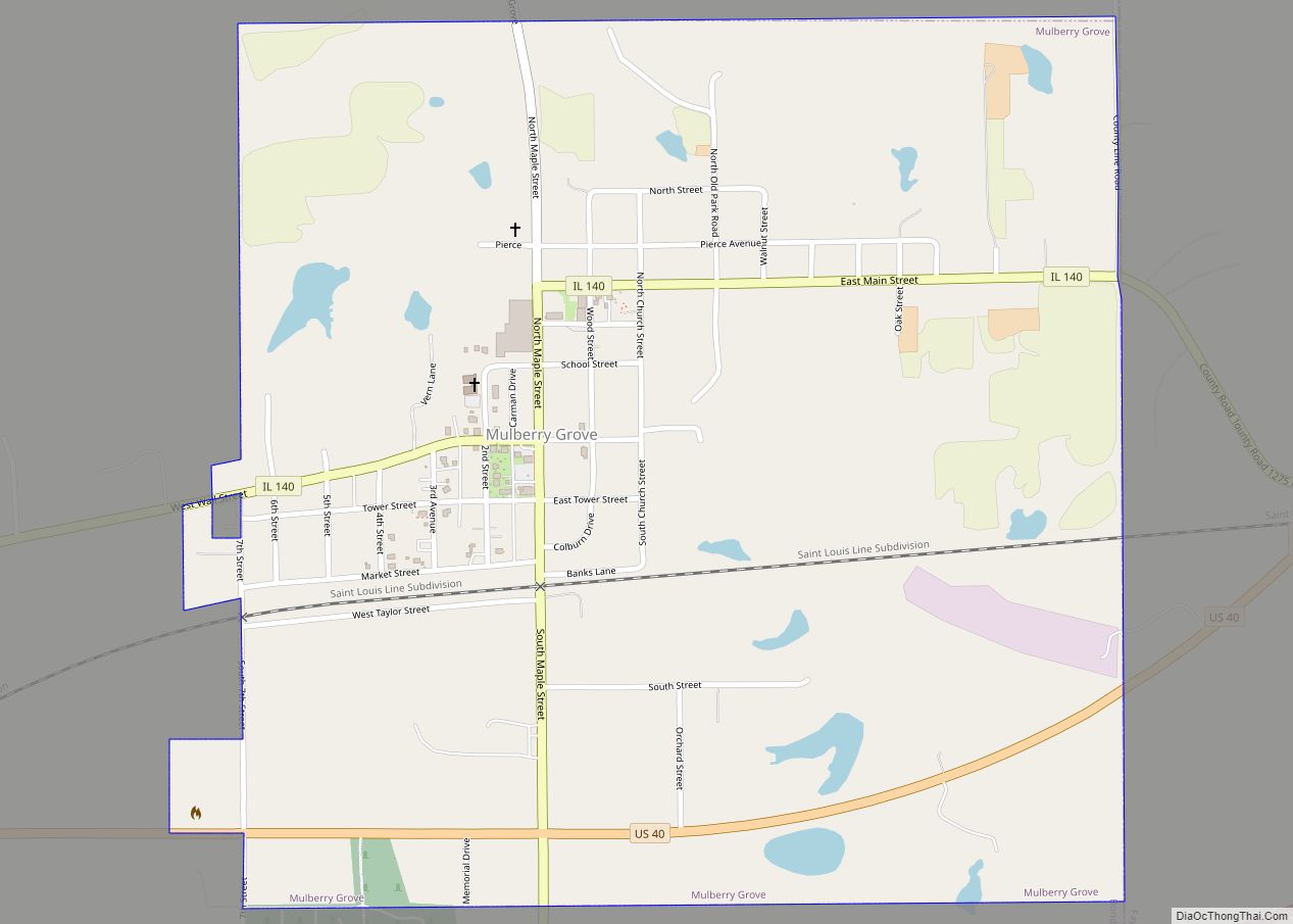 Map of Mulberry Grove village