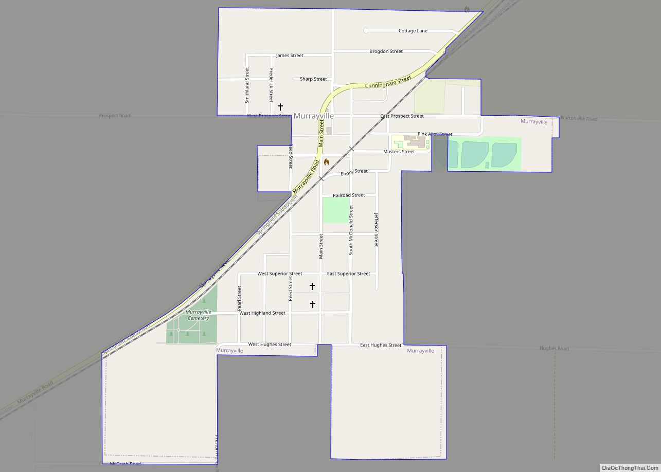 Map of Murrayville village