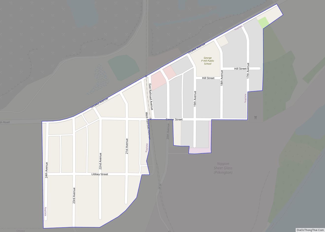 Map of Naplate village