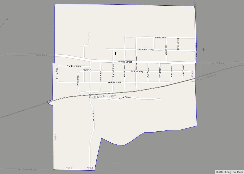 Map of Nebo village