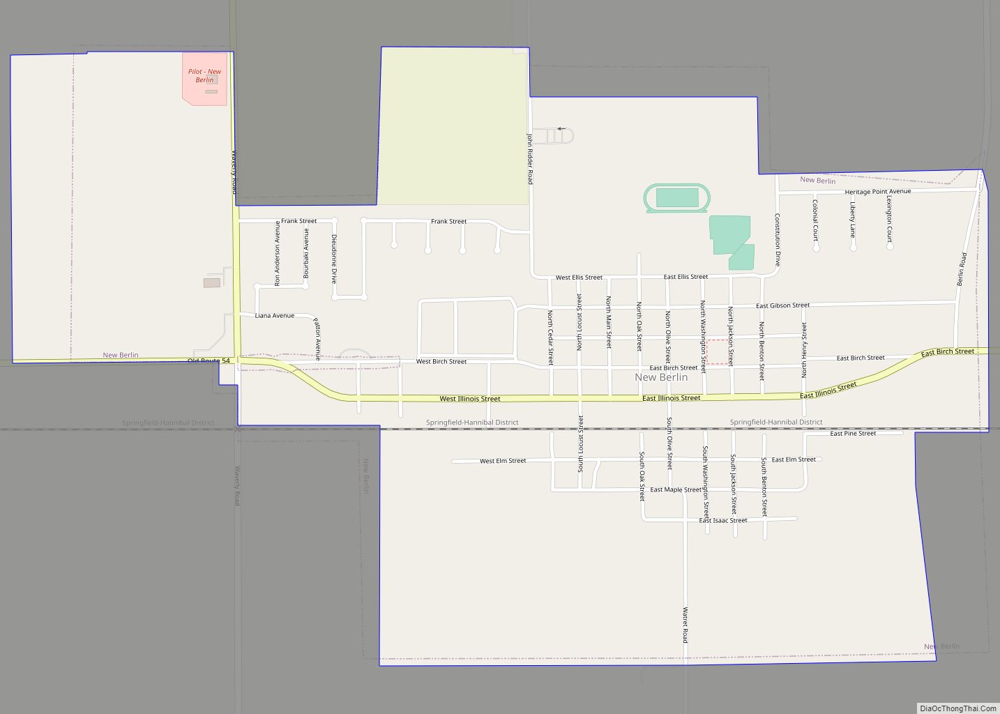 Map of New Berlin village