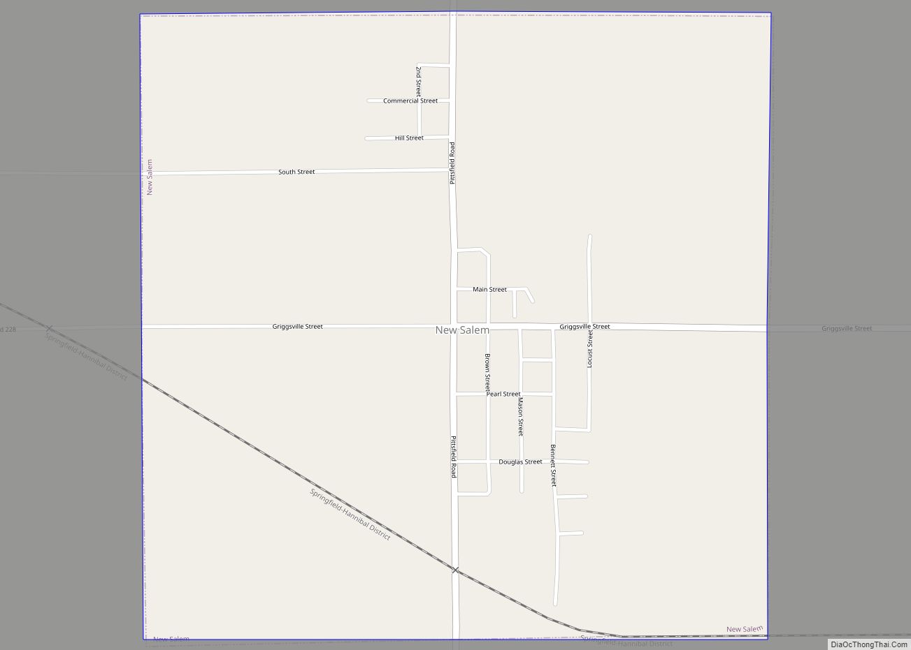 Map of New Salem village