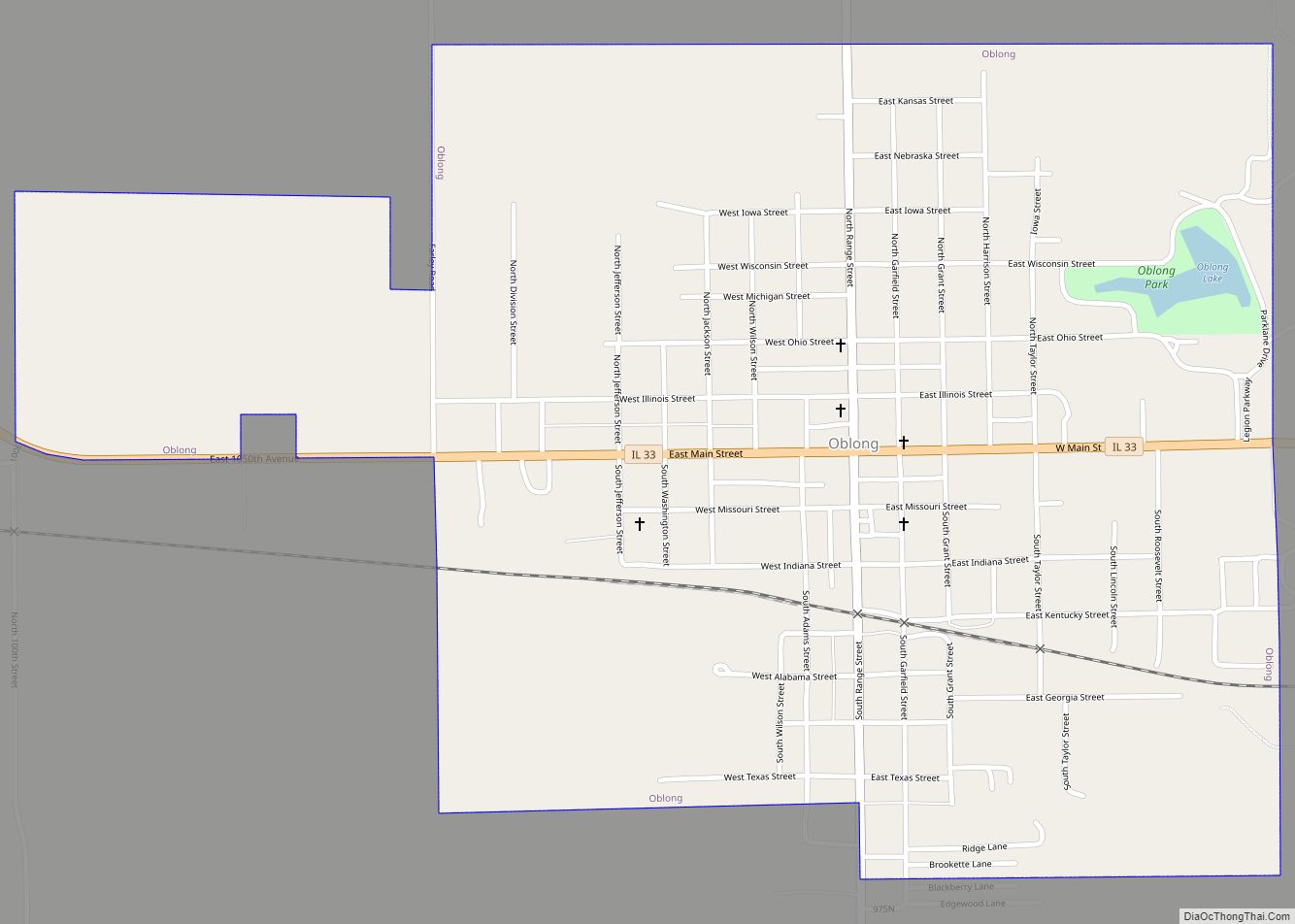 Map of Oblong village