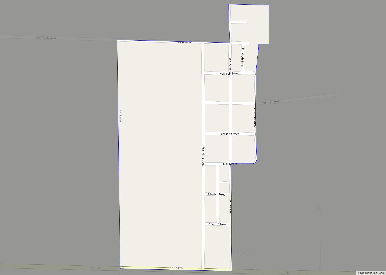 Map of Old Ripley village