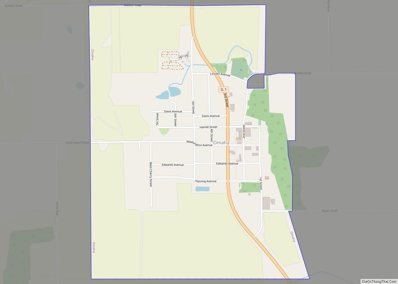 Map of Omaha village, Illinois