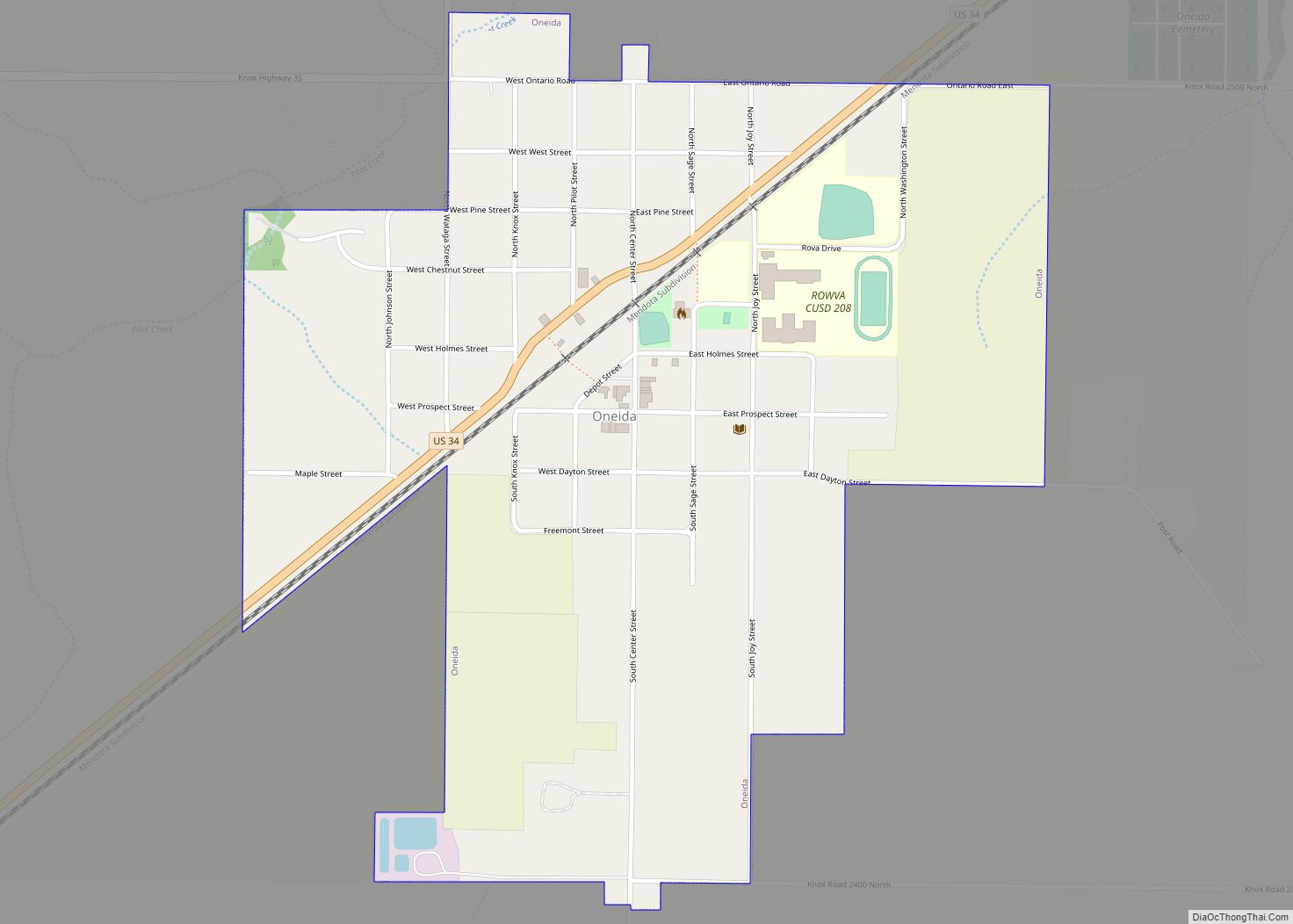 Map of Oneida city