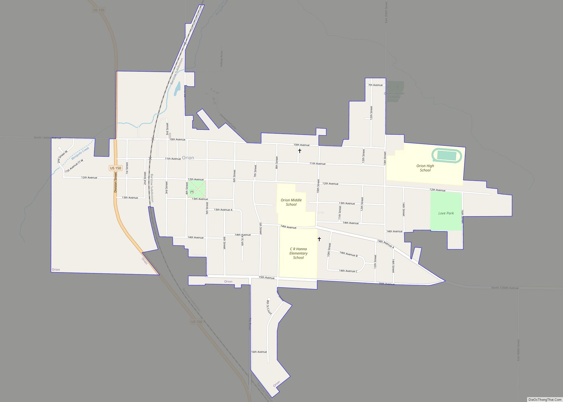 Map of Orion village