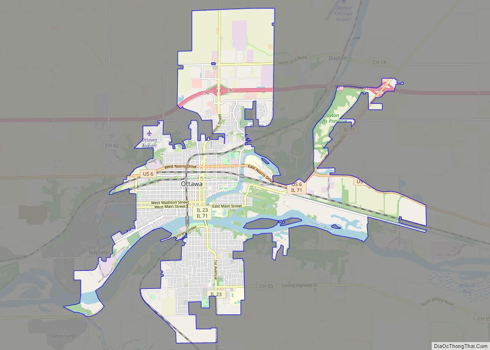 Map of Ottawa city